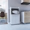 Tuhome Kira Kitchen Kart, Double Door Cabinet, One Open Shelf, Two Interior Shelves, White MLB6769 - alternate 8